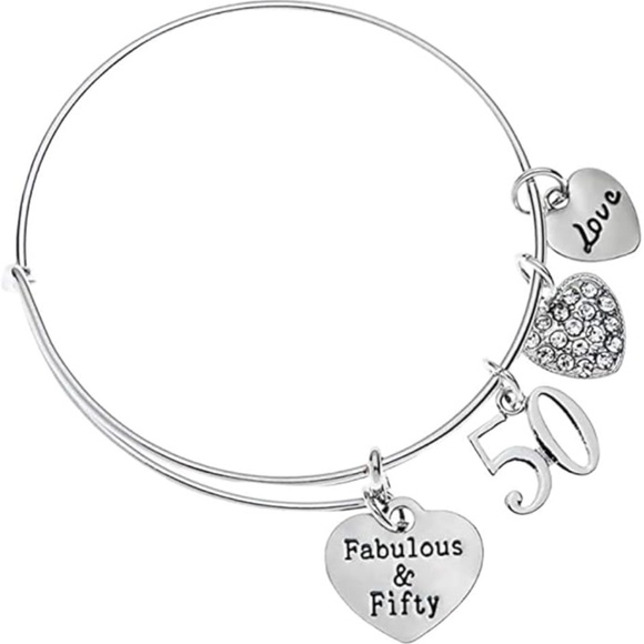 Infinity Collection Jewelry - 50th Birthday Bracelet- 50th birthday gift